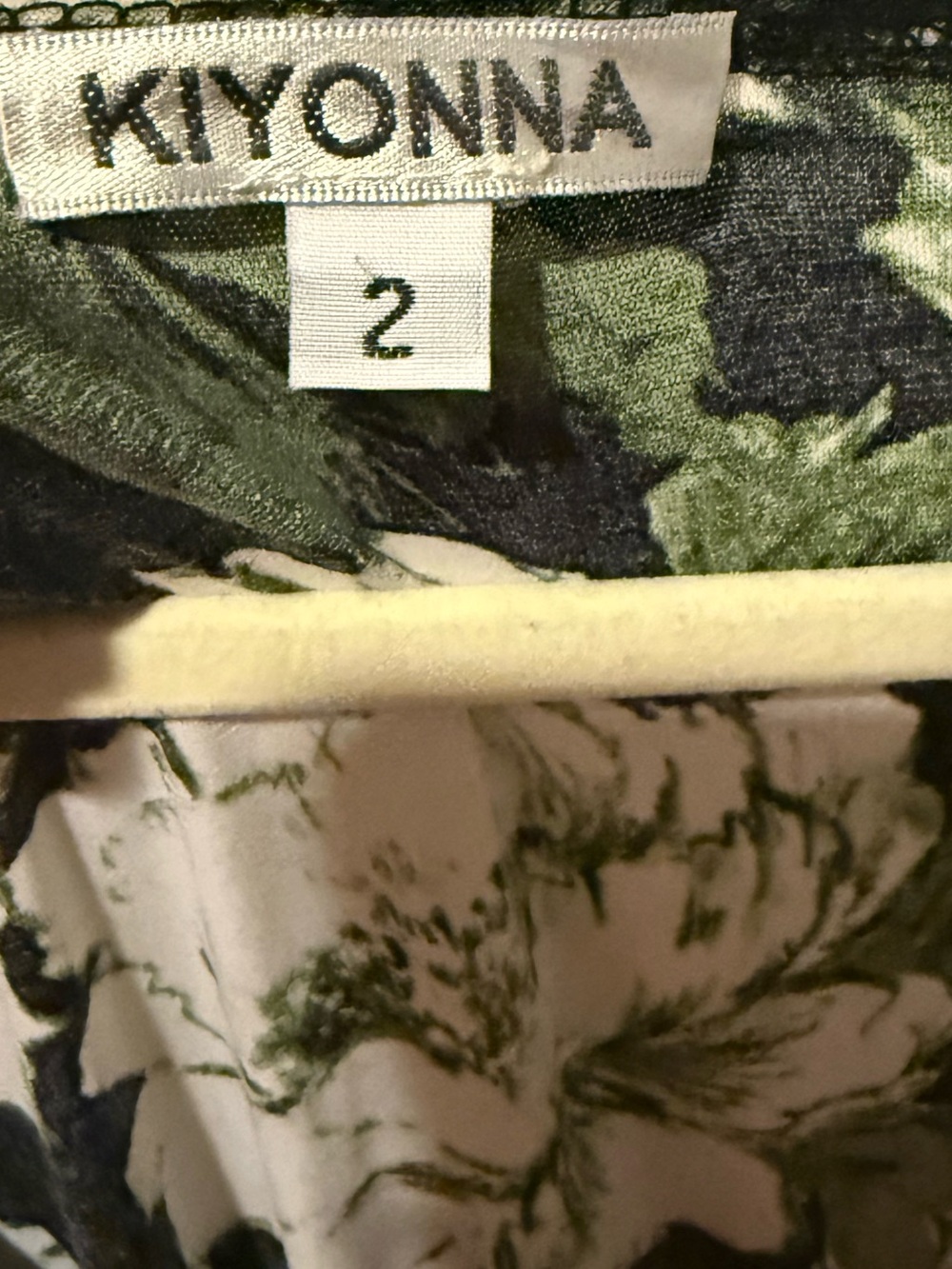 Kiyonna 2X Green Ivory Floral Faux Wrap Midi Dress Plus Size Romantic Autumn - Picture 5 of 6